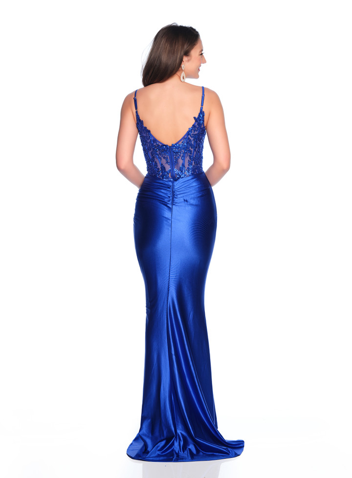 Dave and Johnny 12329 Scoop Neck Spaghetti Straps Long Dress