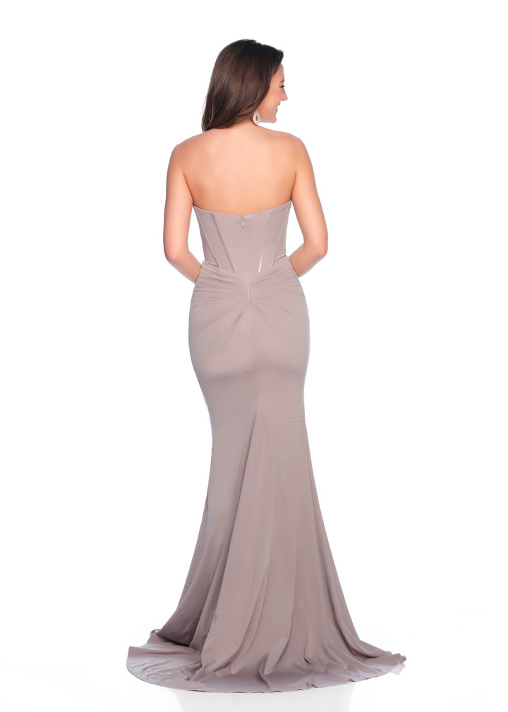 Dave and Johnny 12342 Strapless Sweetheart Neck Long Dress