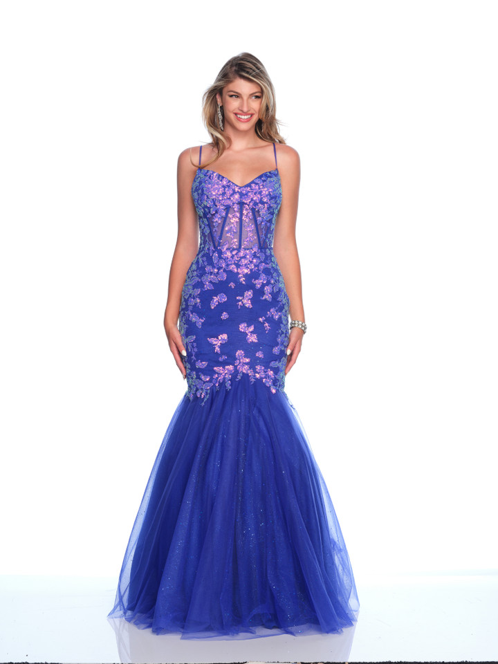 Dave and Johnny 12134 Spaghetti Straps Sleeveless Long Dress