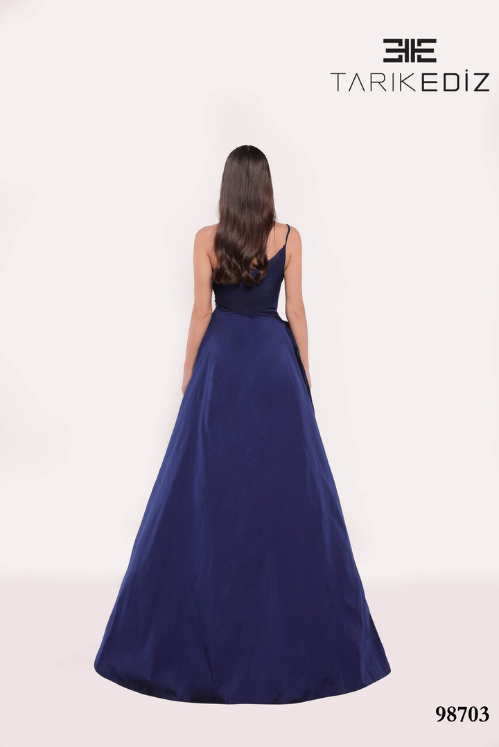 Tarik Ediz 98703 Taffeta Asymmetric Neck One Shoulder Dress