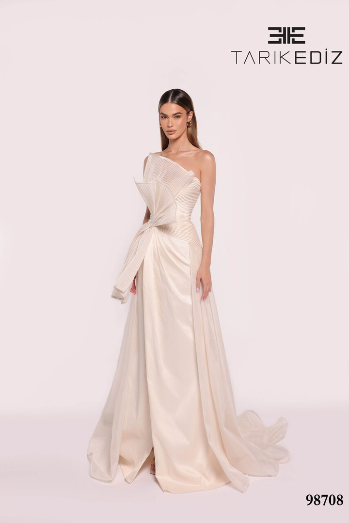 Tarik Ediz 98708 Taffeta Strapless Sweetheart Neckline Dress
