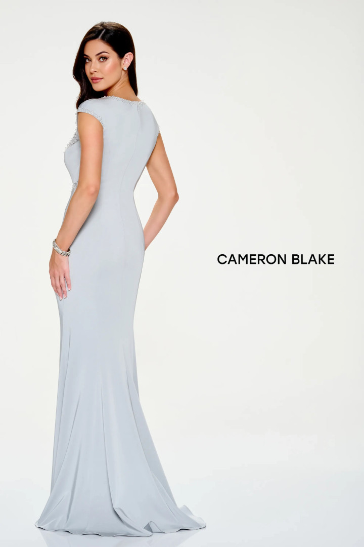 Cameron Blake by Mon Cheri CB204 Crepe Stone Accents Dress