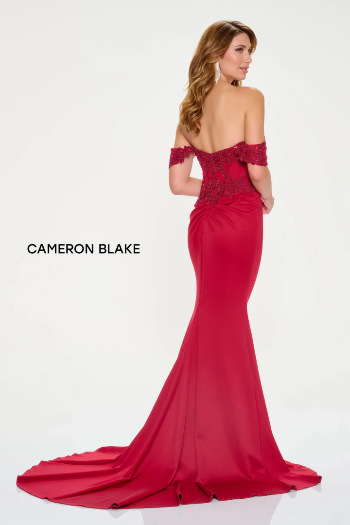 Cameron Blake by Mon Cheri CB208 Stretch Crepe Beads Dress