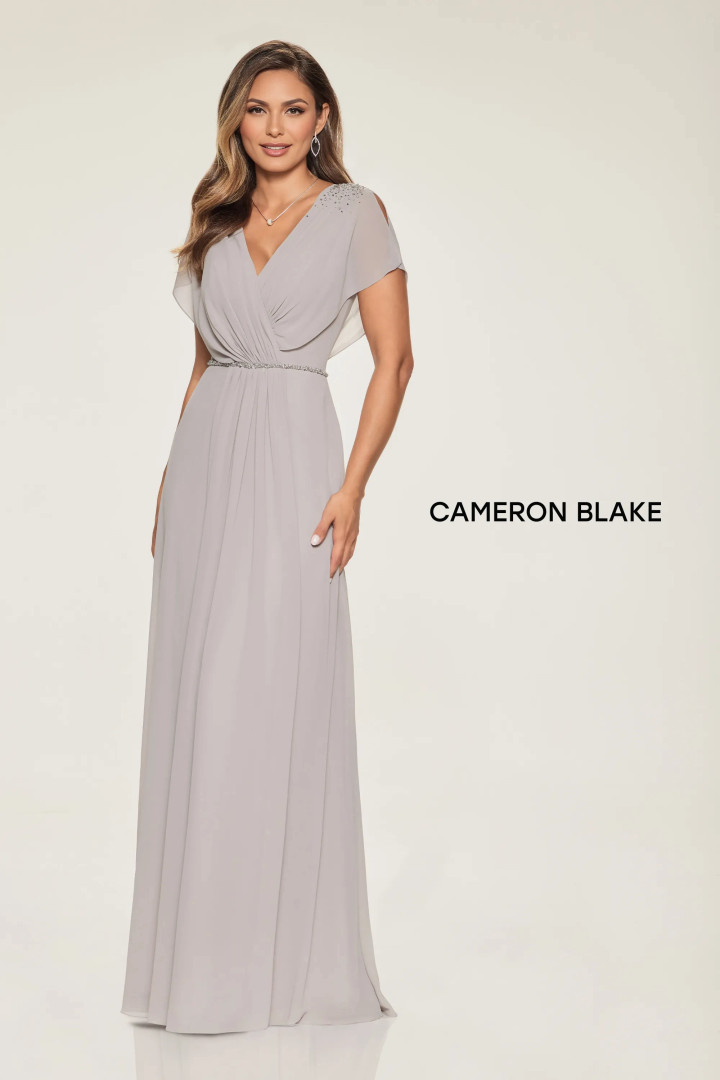 Cameron Blake by Mon Cheri CB203 Chiffon Pongee Lining Dress