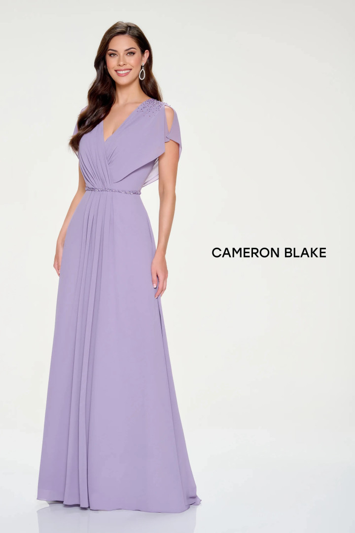 Cameron Blake by Mon Cheri CB203 Chiffon Pongee Lining Dress