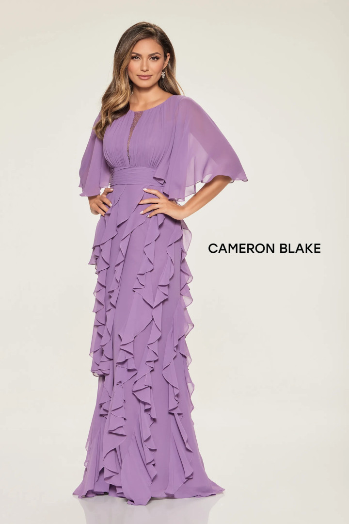 Cameron Blake by Mon Cheri CB213 Chiffon Tulle Beads Dress