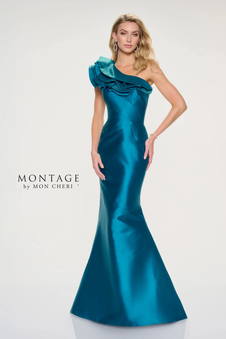 Montage by Mon Cheri M844 Polished Mikado One Shoulder Dress