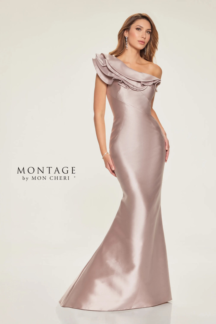 Montage by Mon Cheri M844 Polished Mikado One Shoulder Dress