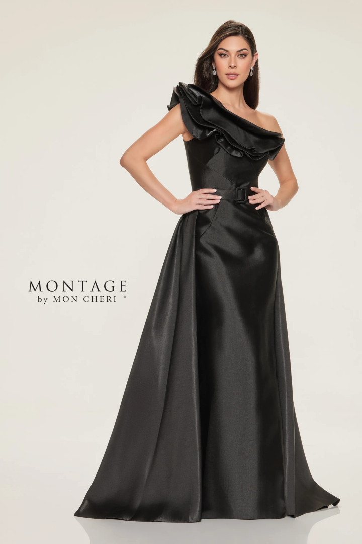 Montage by Mon Cheri M844 Polished Mikado One Shoulder Dress