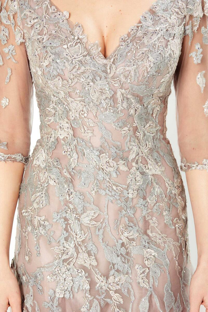 Montage by Mon Cheri 220936 Tulle Lace Applique Long Dress