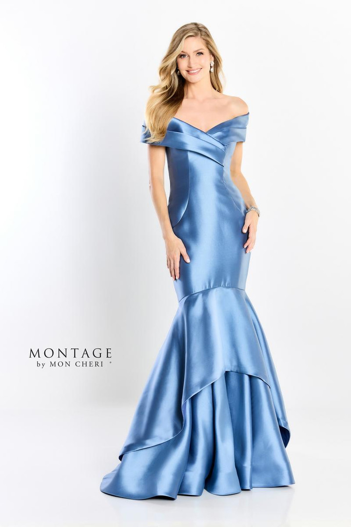 Montage by Mon Cheri M2207 Mikado Off Shoulder Long Dress