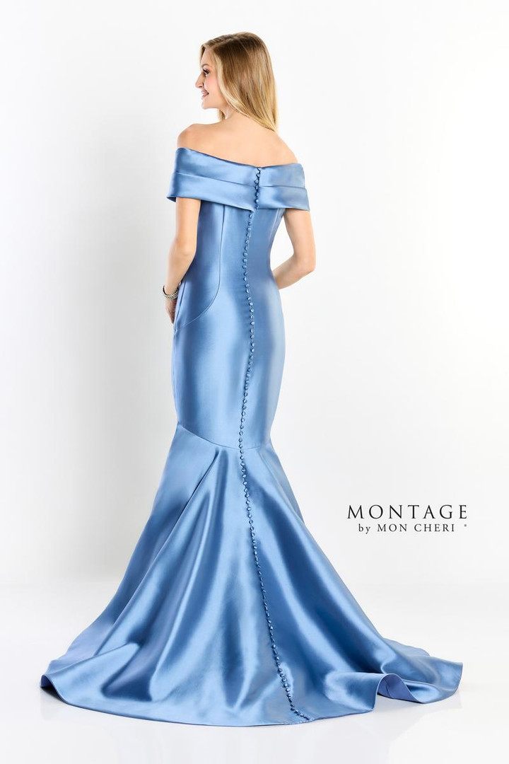 Montage by Mon Cheri M2207 Mikado Off Shoulder Long Dress