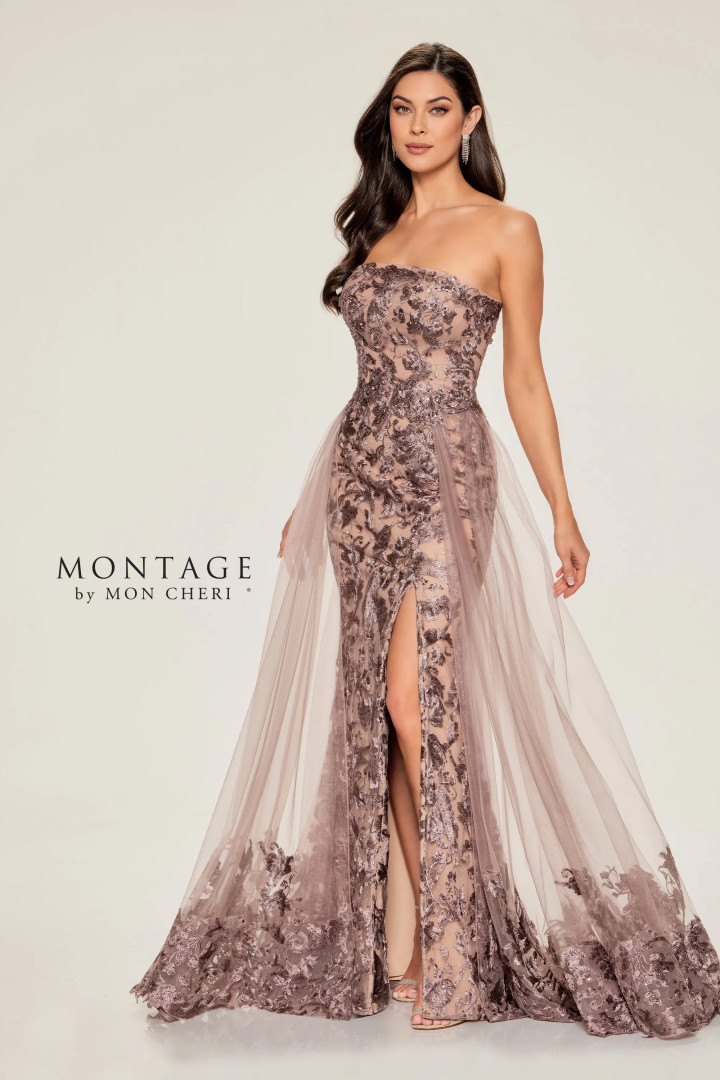 Montage by Mon Cheri M857 Embroidered Stretch Lining Dress
