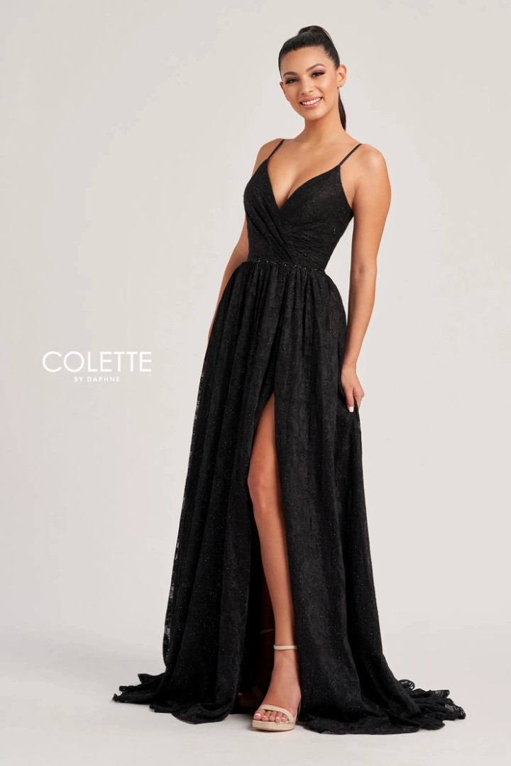 Colette by Daphne CL8010 Glitter Tulle Satin Lining Dress