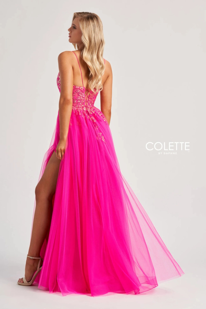 Colette by Daphne CL8030 Sequin Glitter Tulle Lining Dress