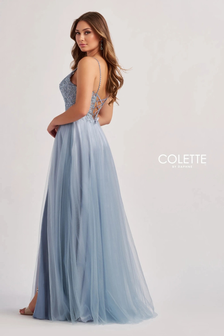 Colette by Daphne CL8190 Sequins Accent Stones Beading Dress