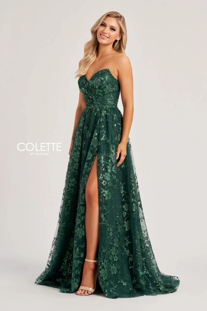 Colette by Daphne CL8260 Cracked Ice Allover Lace Long Dress
