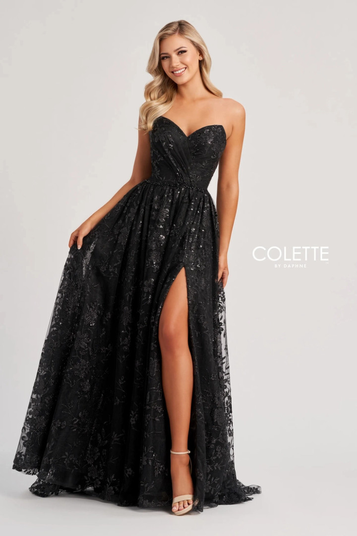 Colette by Daphne CL8260 Cracked Ice Allover Lace Long Dress