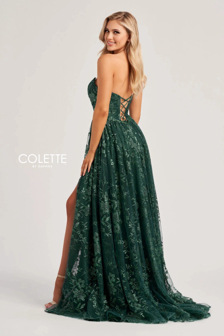 Colette by Daphne CL8260 Cracked Ice Allover Lace Long Dress