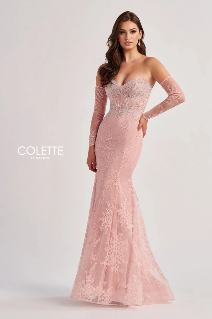 Colette by Daphne CL8415 Allover Lace Stretch Lining Dress