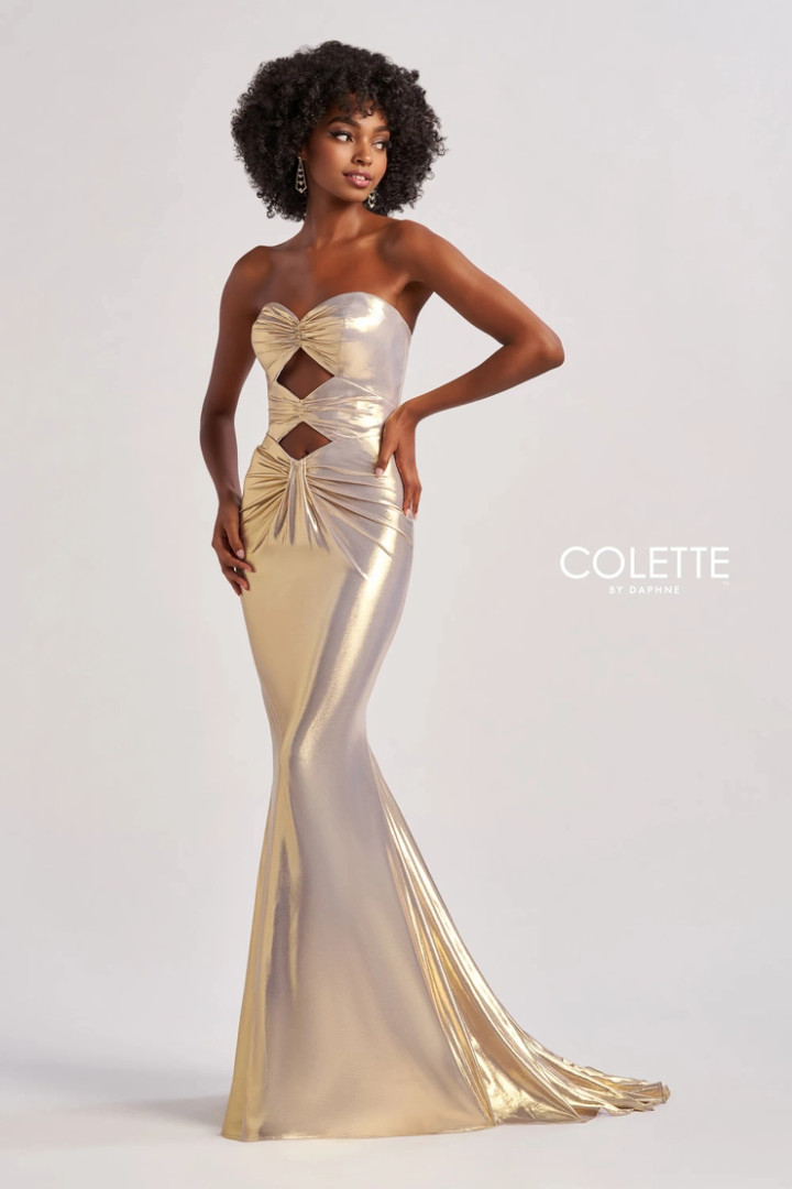 Colette by Daphne CL8545 Liquid Lame Stretch Lining Dress