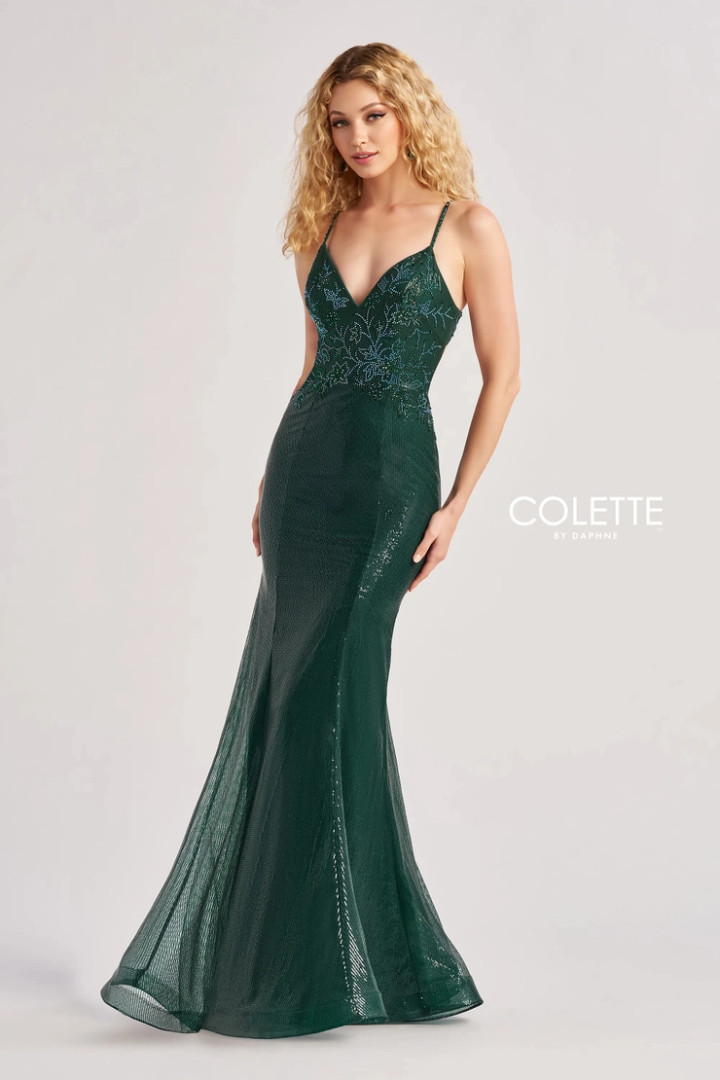 Colette by Daphne CL8585 Accent Stones Stretch Lining Dress