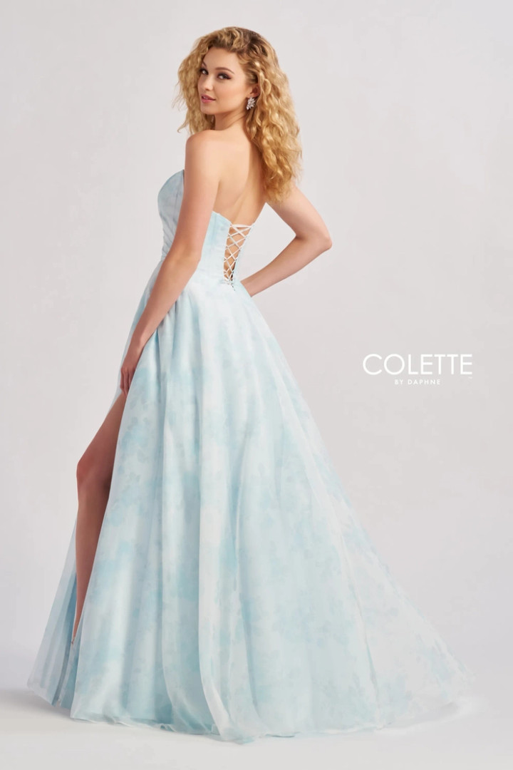Colette by Daphne CL8635 Printed Organza Crinoline Dress