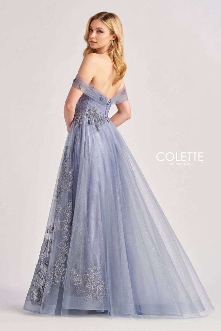 Colette by Daphne CL8640 Tulle Caviar Beading Lining Dress