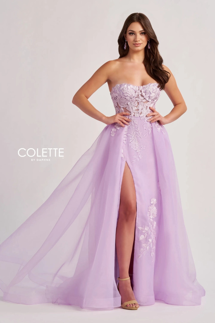 Colette by Daphne CL8660 Organza Tulle Jersey Lining Dress