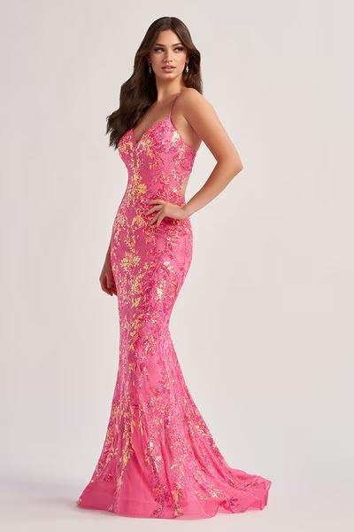 Colette by Daphne LC9015 Stretch Sequin Mesh Lining Dress