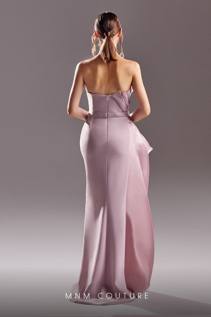 MNM Couture G1503 Crepe Sweetheart Neck Strapless Long Dress