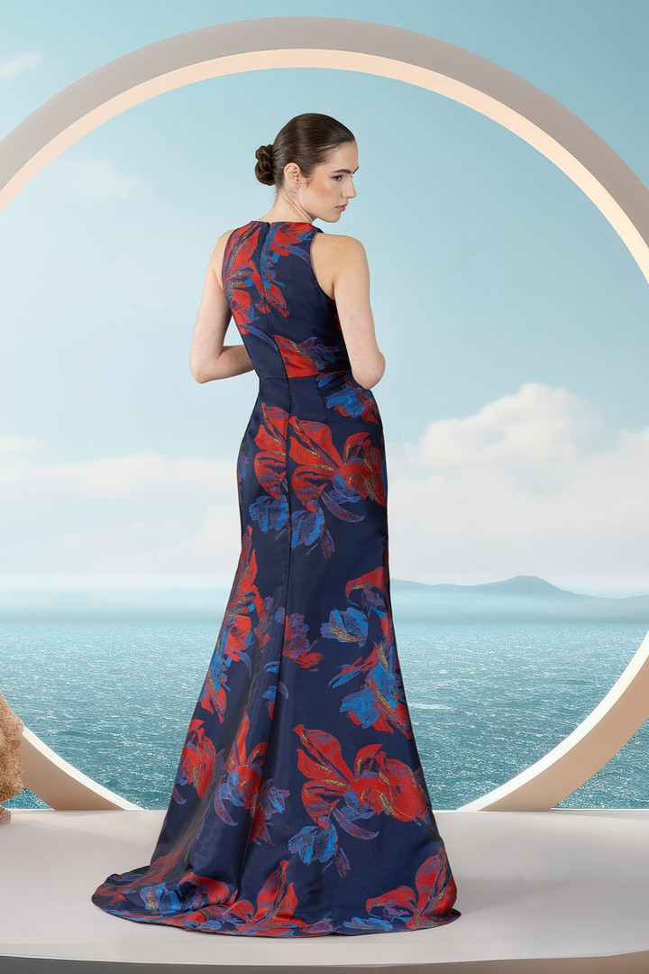 Janique 2502 Round Neckline Sleeveless Evening Gown