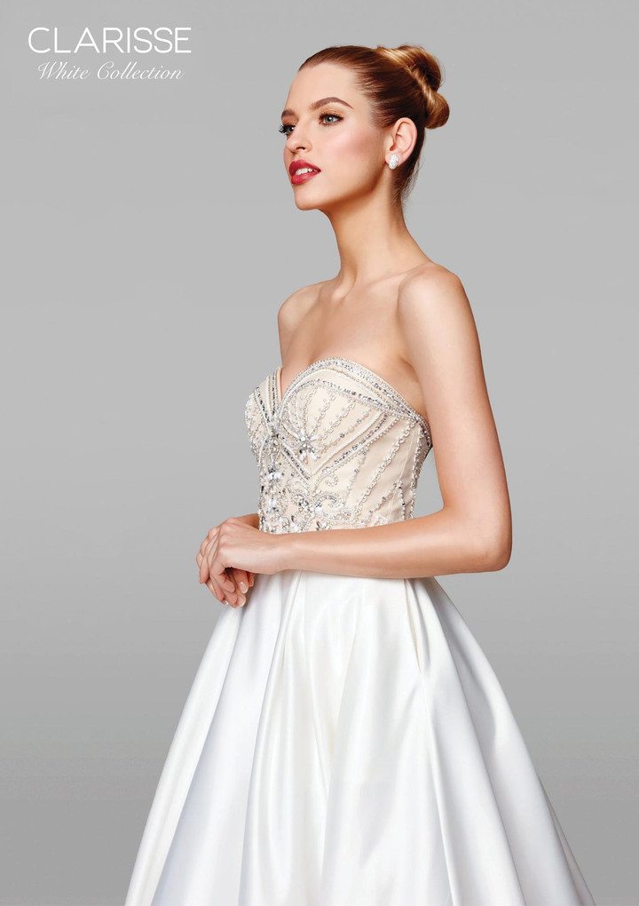 Clarisse 600157 Satin Strapless Sweetheart Neck Ball Gown