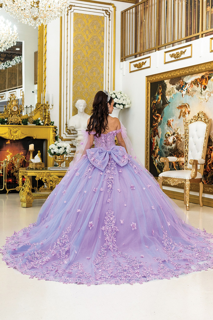 Dancing Queen 5029 Off-Shoulder Sleeves Quinceanera Dress