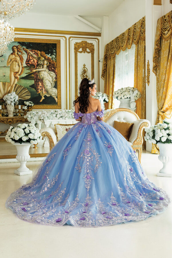 Dancing Queen 1999 Off-Shoulder Floral Quinceanera Dress