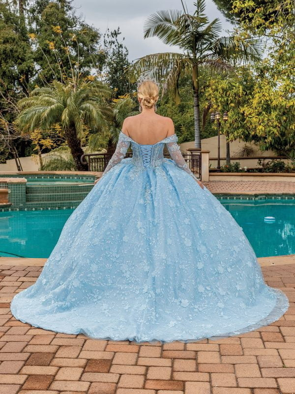 Dancing Queen 1890 Lace Off-The-Shoulder Quinceanera Dress