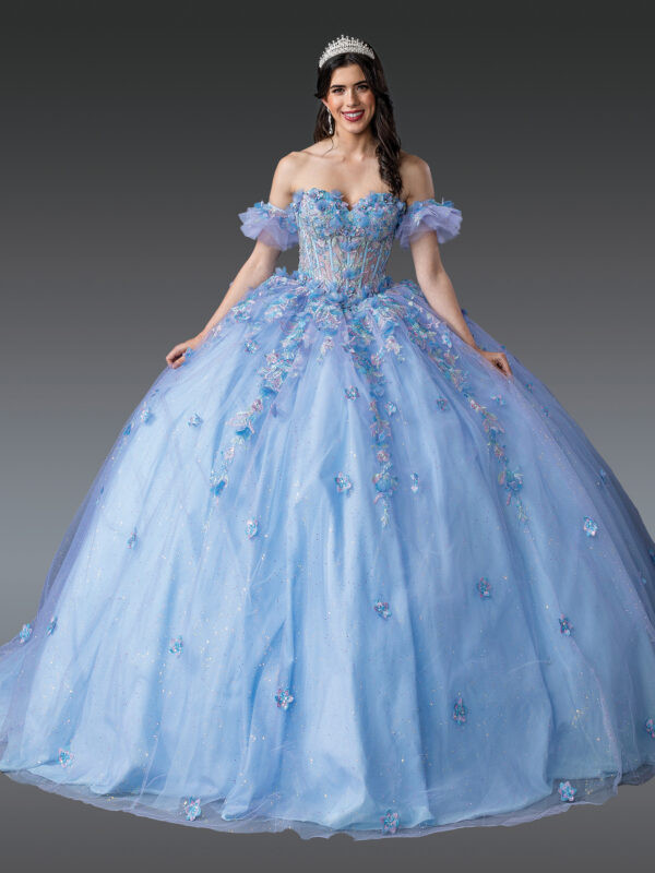 Dancing Queen 1969 Off-the-Shoulder Floral Quinceanera Dress