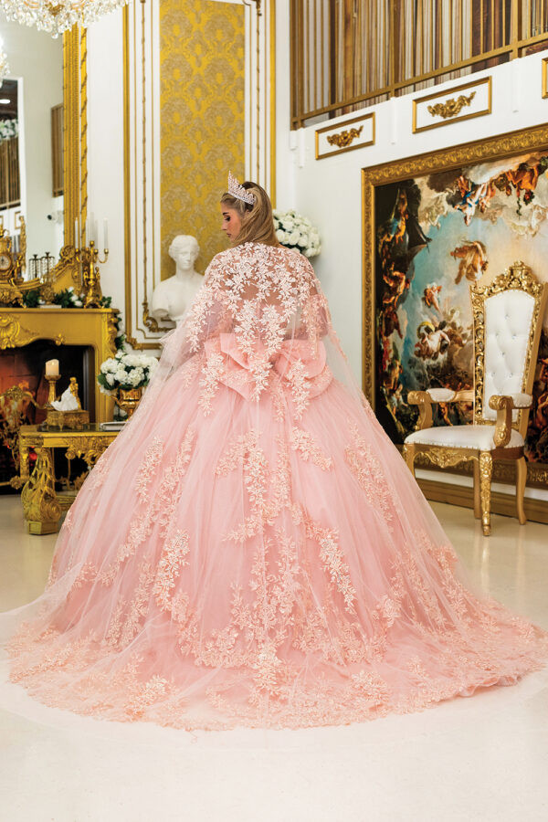 Dancing Queen 5020 Detachable Sheer Sleeve Quinceanera Dress