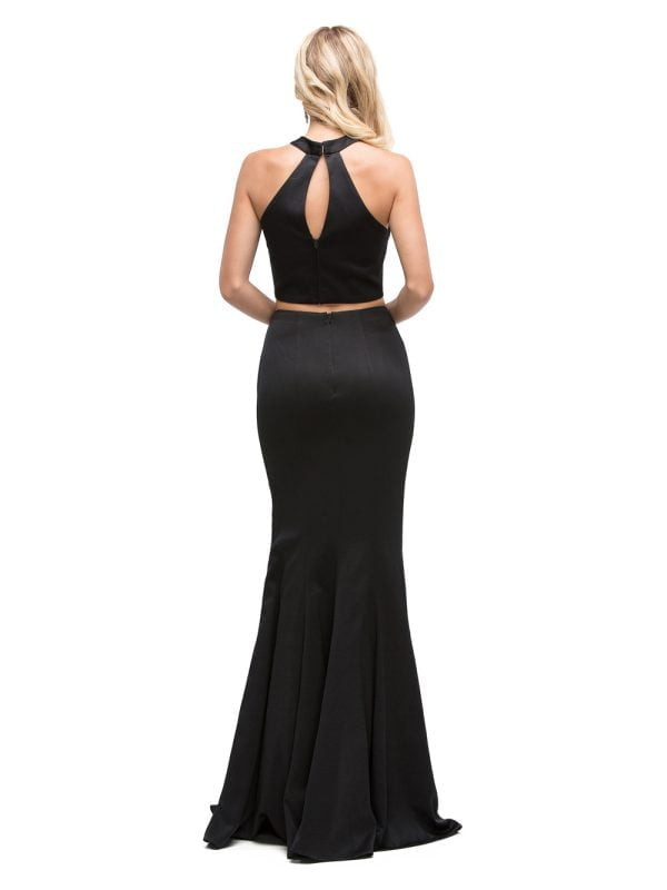 Dancing Queen 9873 Floral Embroidered Two-Piece Prom Gown