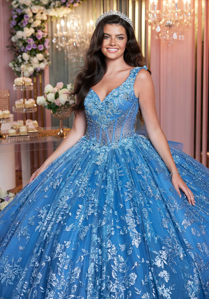 Morilee 89507 Tulle Sequin Sleeveless Quinceañera Dress