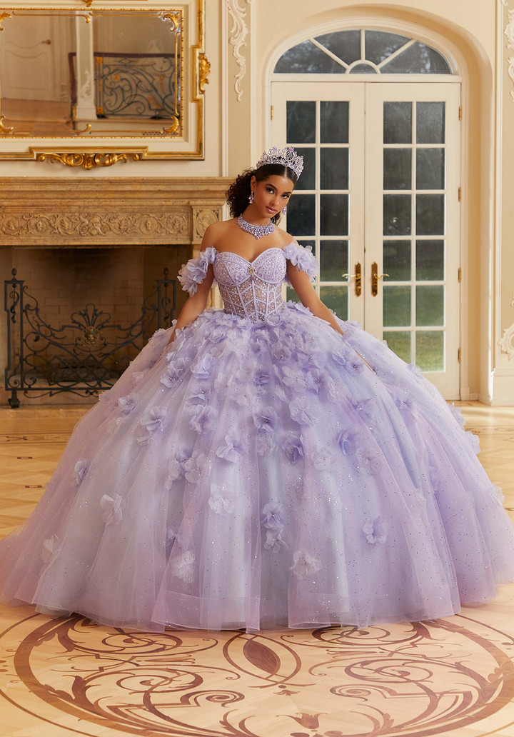 Morilee 89477 Sparkle Tulle Off Shoulder Quinceanera Dress