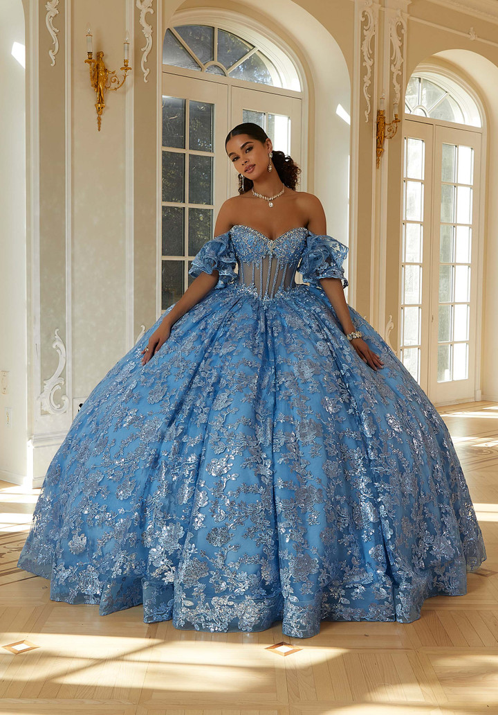 Morilee 34114 Tulle Sequin Embroidered Quinceanera Dress