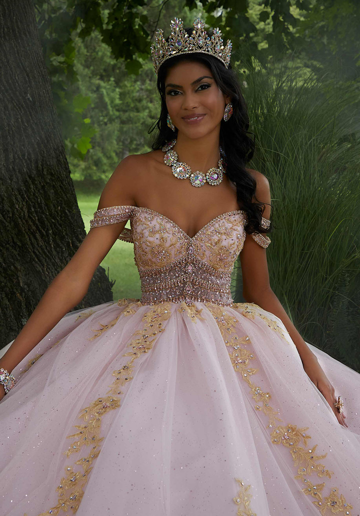 Morilee 89442 Tulle Off Shoulder Strapless Quinceañera Dress