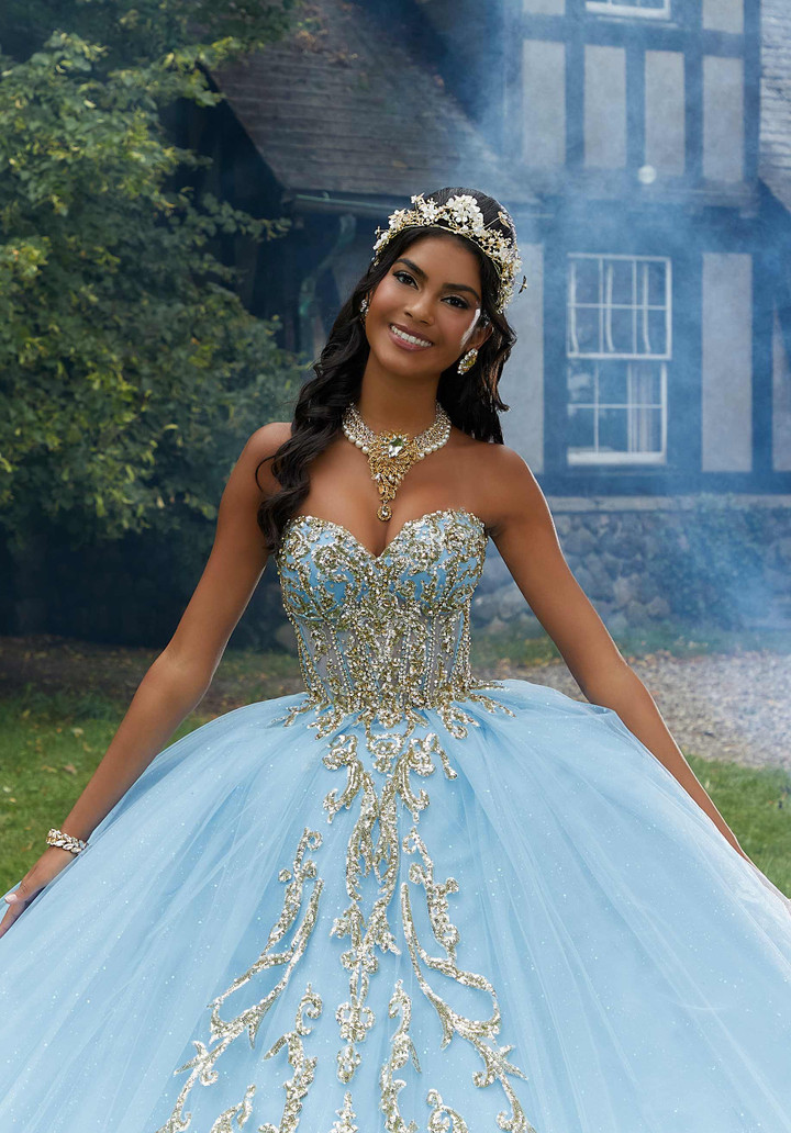 Morilee 89458 Crystal Beaded Off Shoulder Quinceanera Dress