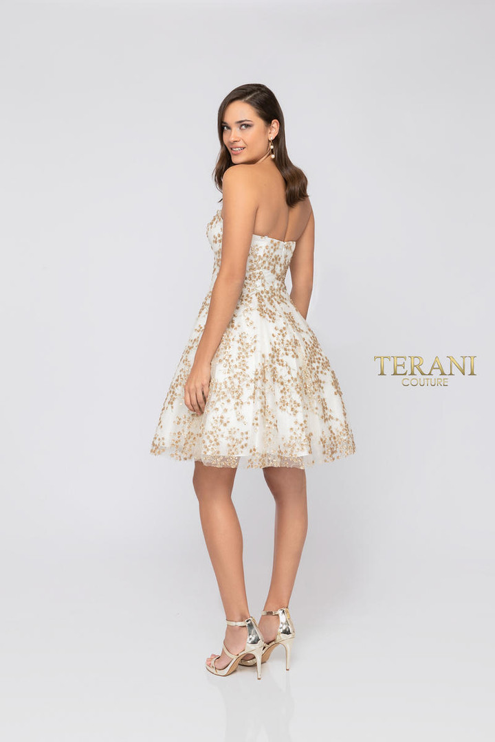 Terani Couture 1911P8073 Sweetheart Strapless Short Dress