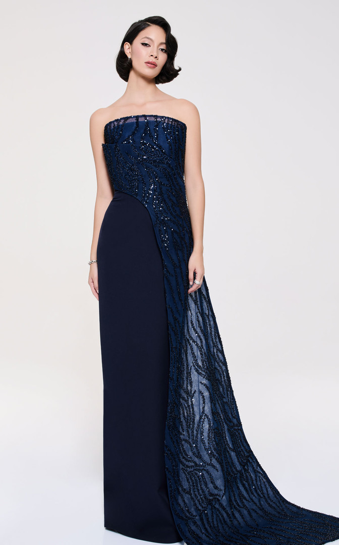 MNM Couture B1116 Off-shoulder Sleeveless Open Back Dress