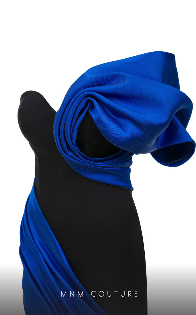 MNM Couture F02883 Rayon Crepe One-Shoulder Sleeveless Dress