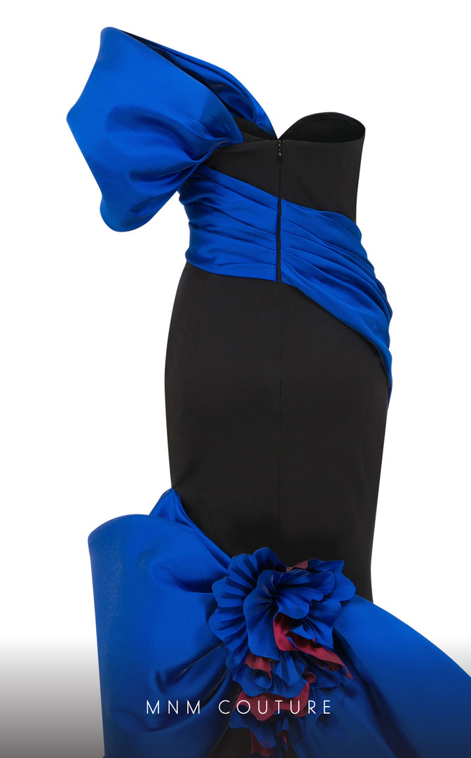 MNM Couture F02883 Rayon Crepe One-Shoulder Sleeveless Dress