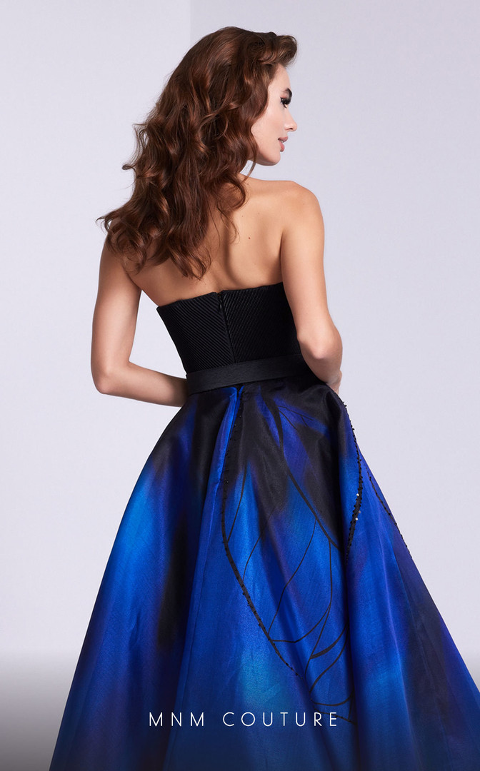 MNM Couture N0581 Organza Sweetheart Strapless A-Line Dress