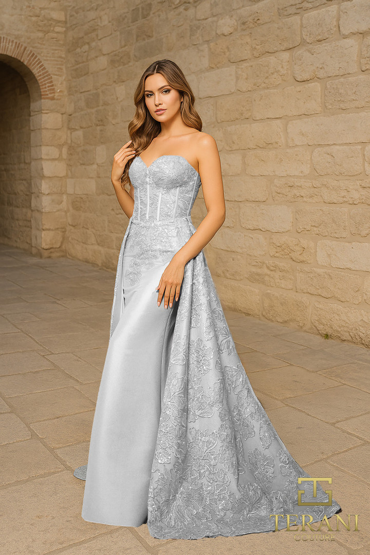 Terani Couture 252E5134 Mikado Sweetheart Strapless Dress